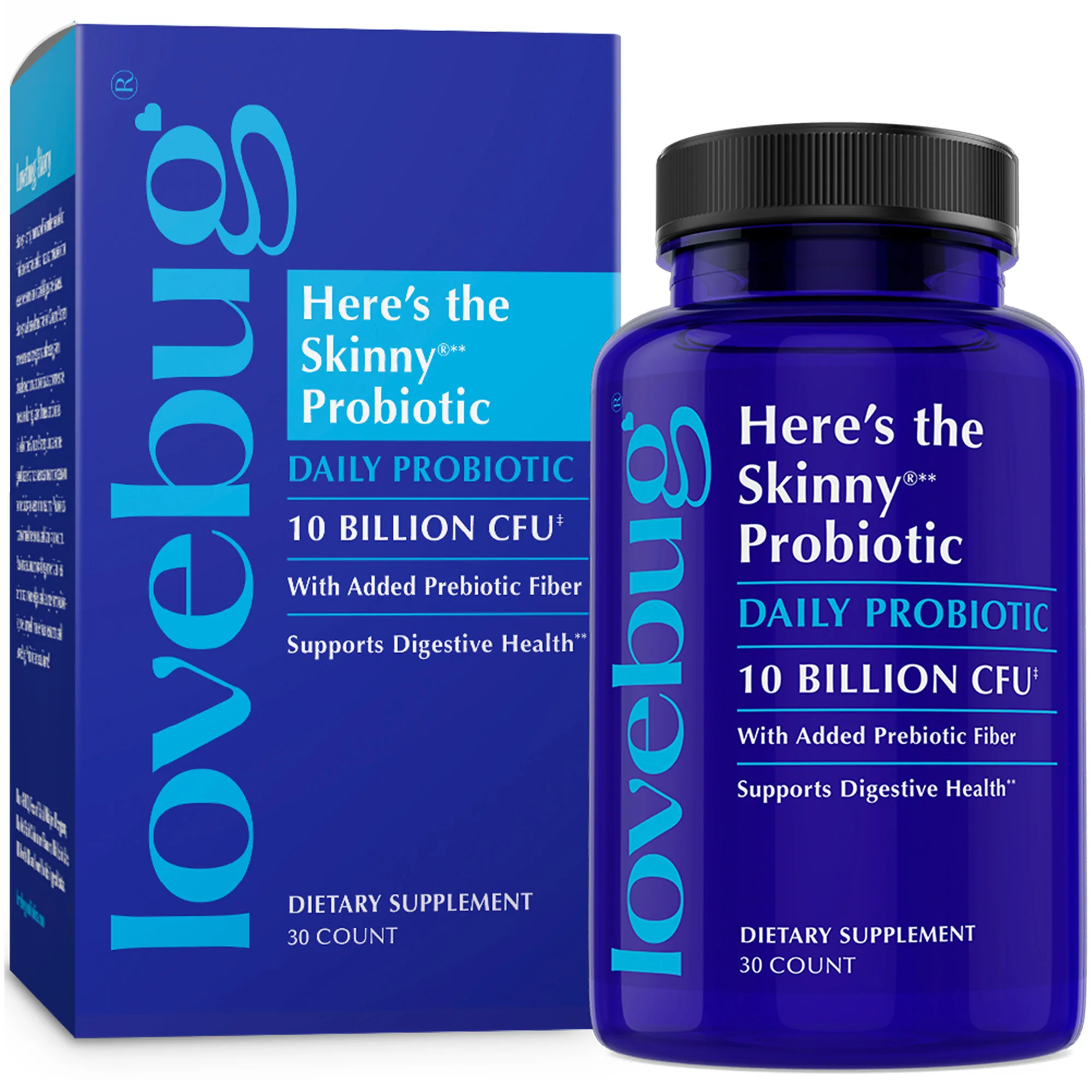 Premium Lovebug Here's the Skinny Daily Probiotic Sustainable