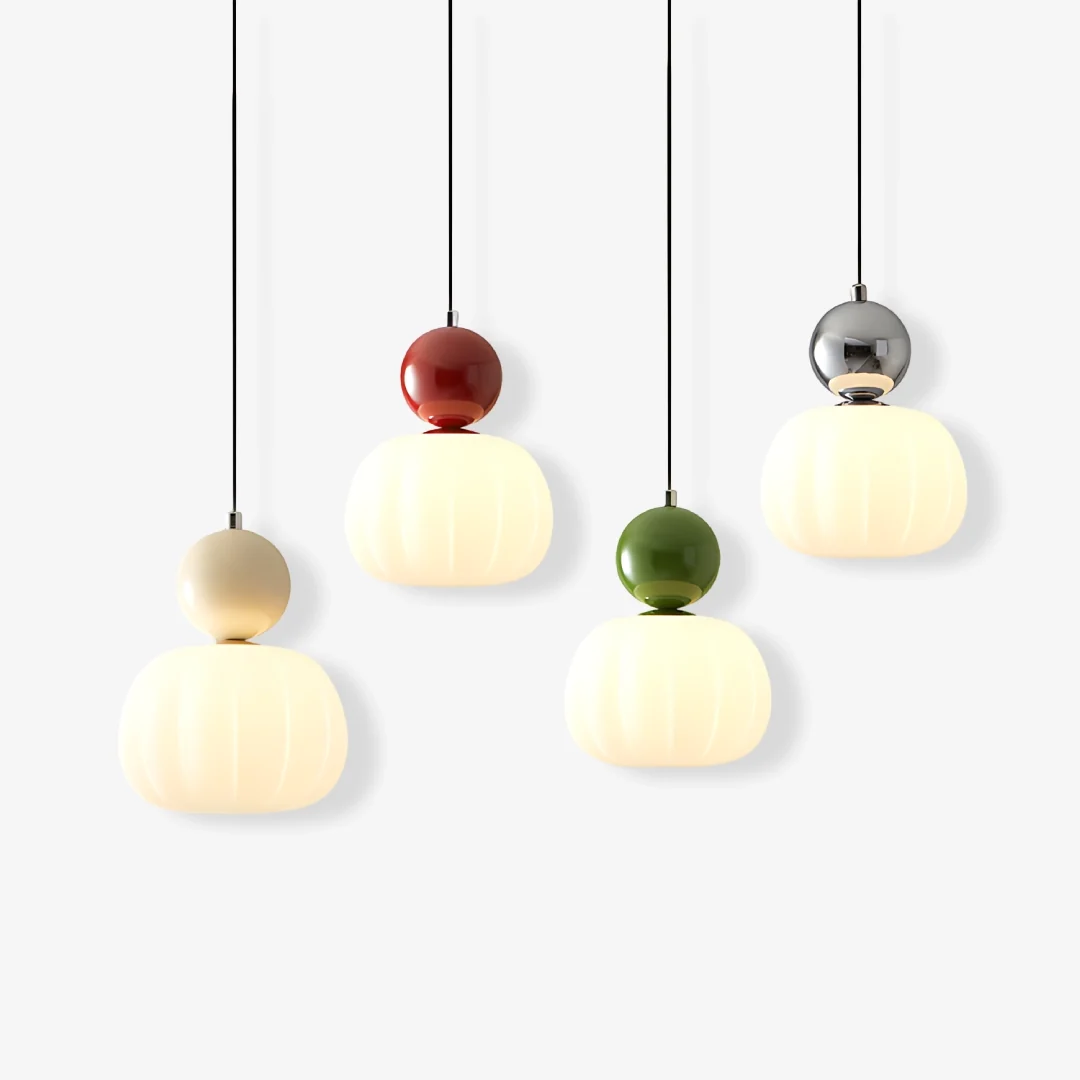 Dependable Cream Pumpkin Pendant Light Lightweight
