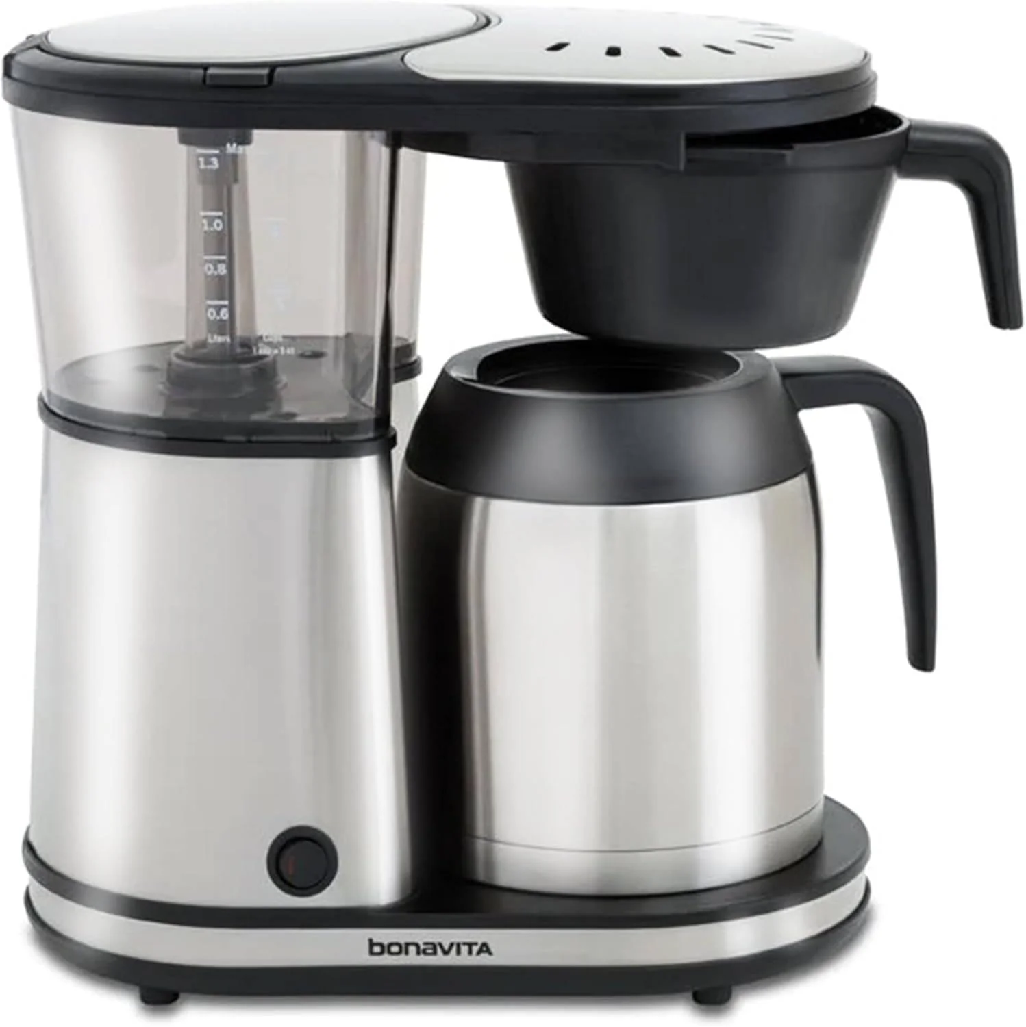 Original Bonavita 8 Cup Drip Coffee Maker Machine One-Touch Pour Over Auto Pause Brewing with Stainless Steel Double Wall Thermal Carafe SCA Dishwasher Safe BV1901TS Long-Lasting