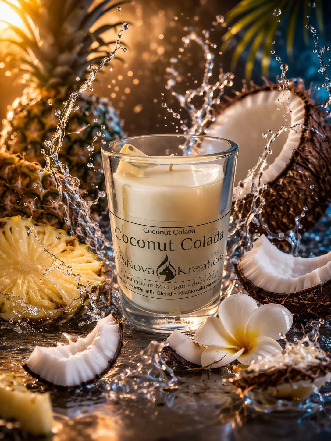 Fashionable Coconut Colada Latte Candle Premium