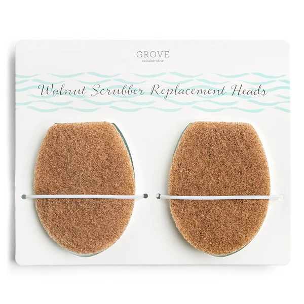 Organic Grove Co. Walnut Scrubber Brush Heads Casual
