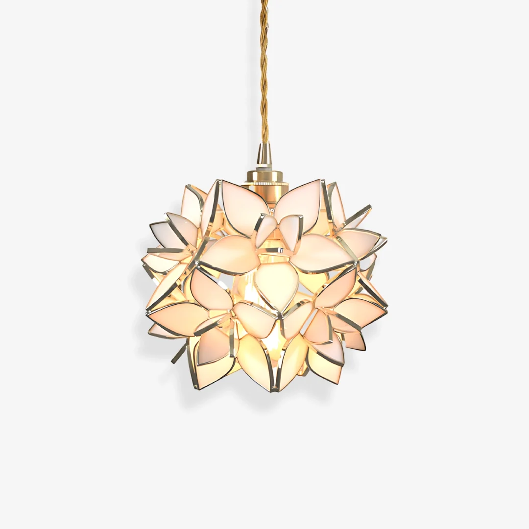 Secure Dahlia Flower Pendant Lamp Smart