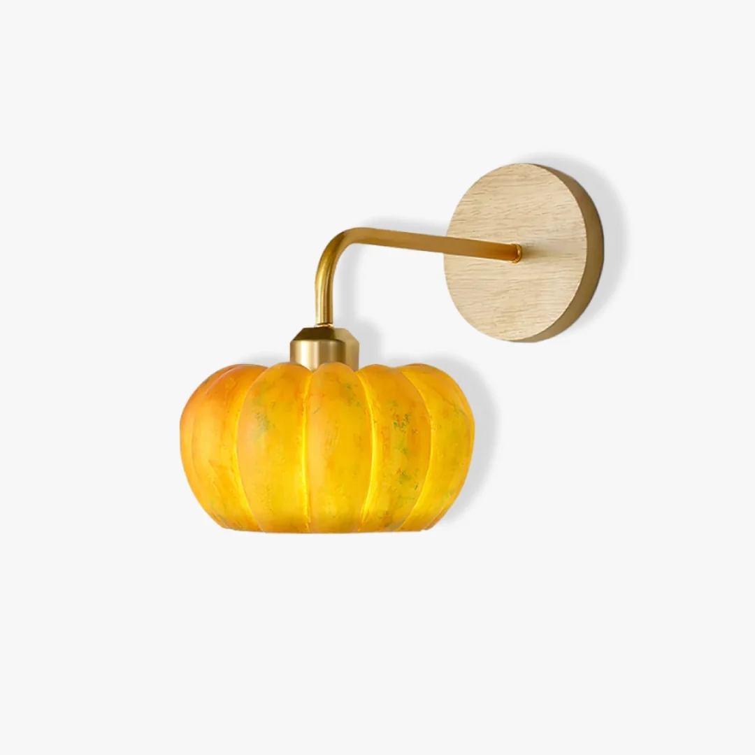 Green Pumpkin Wall Sconce Contemporary