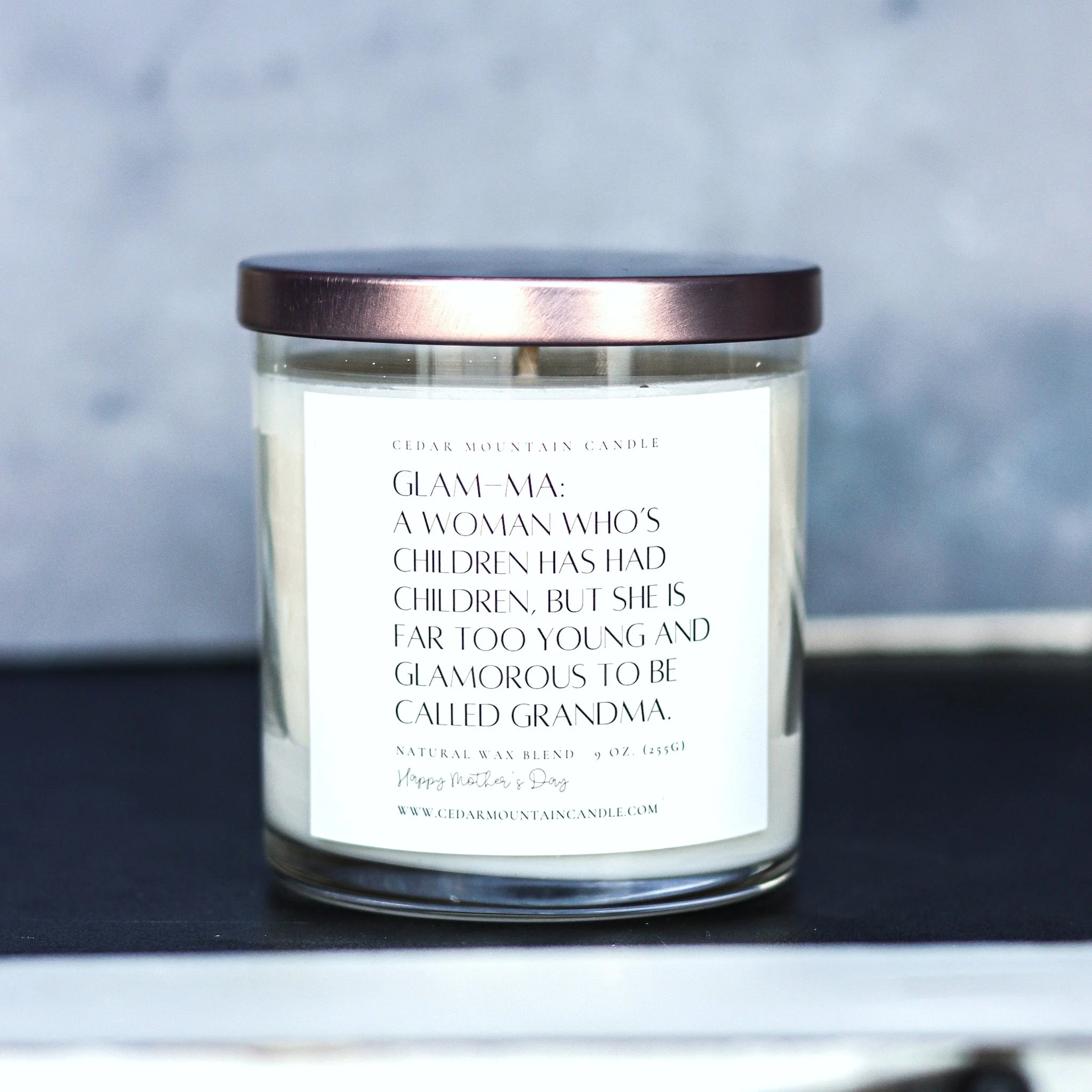 Minimalist Glam-ma a woman who... - Mother's Day Whiskey Glass Candle High-End
