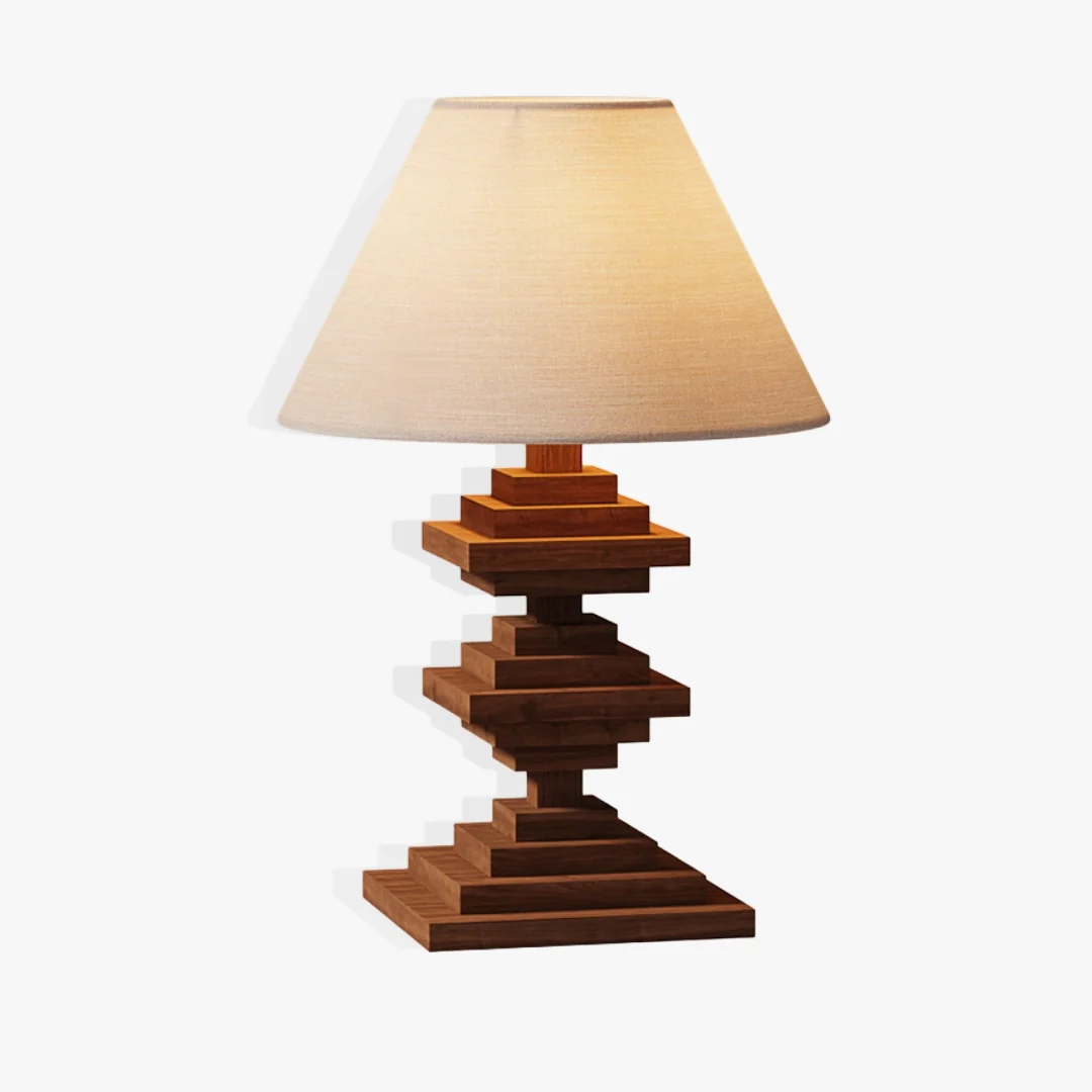Enhanced Wooden Tower Lamp Luxury