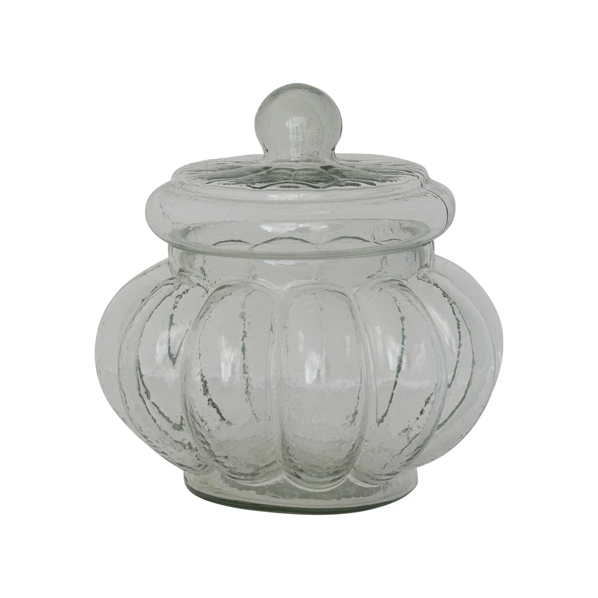 Carefully Designed 3 Cup Ribbed Glass Jar with Lid Reliable