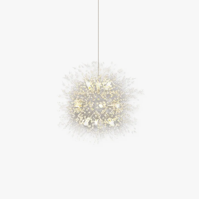 Smooth Lili Elegant Dandelion Metal Acrylic Pendant Light Gold Chorme Sophisticated