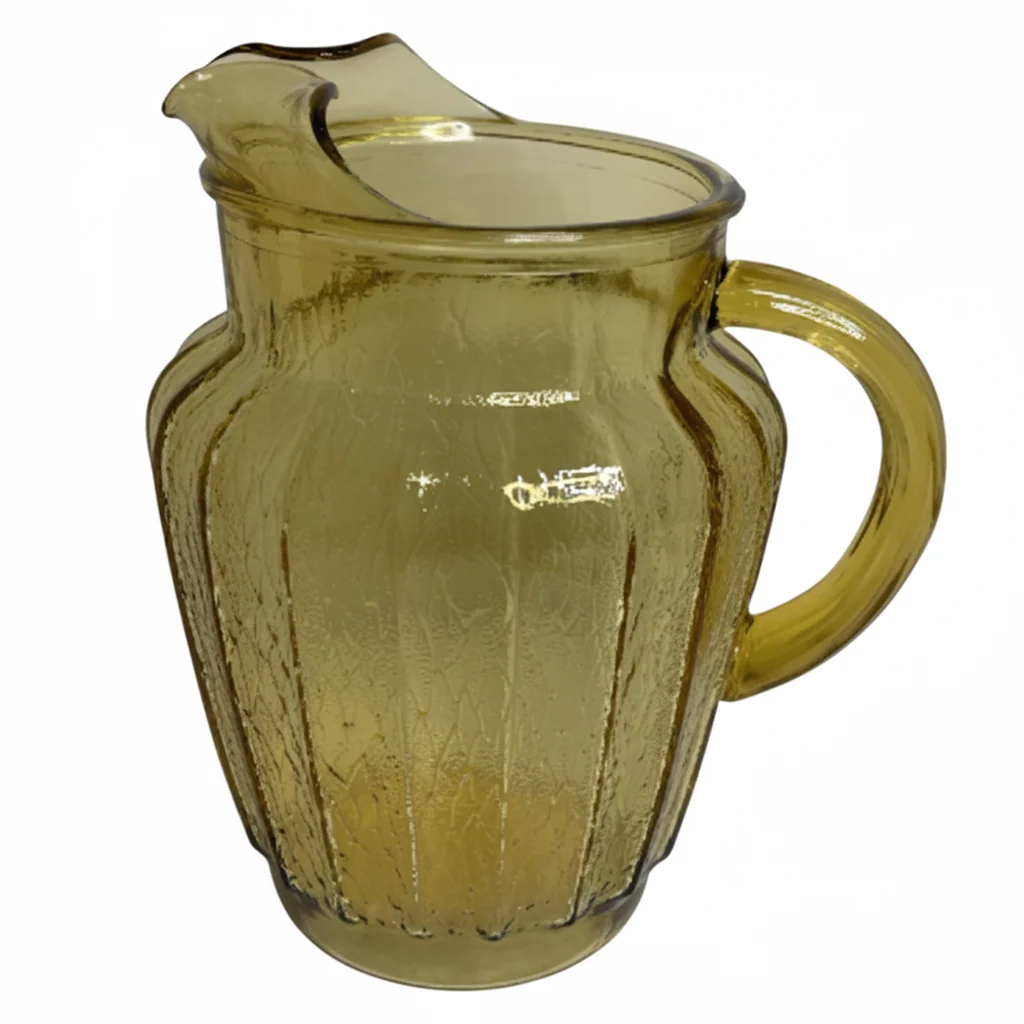 Solid One and Only Vintage Amber Glass Pitcher Luxury