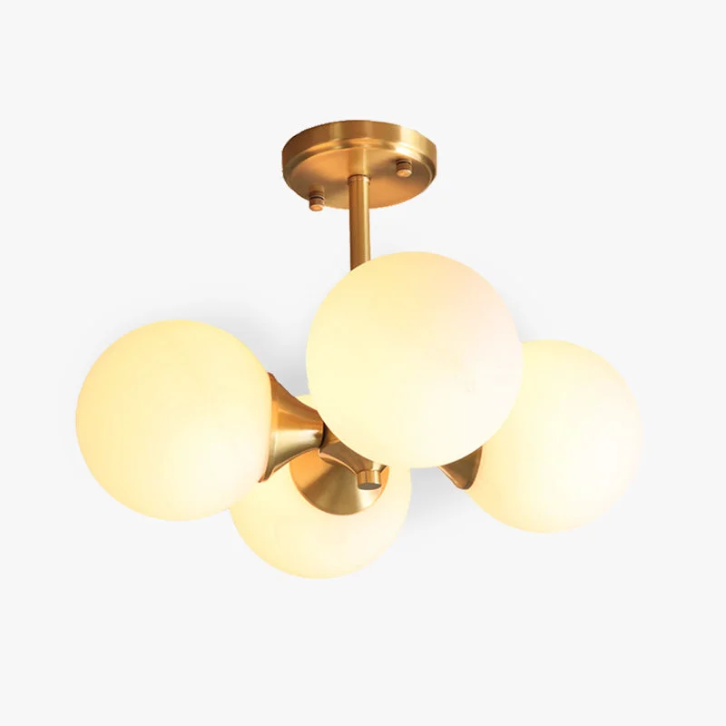 Traditional Valentina Vintage Globe Glass Art Deco Pendant Light Bedroom Pure