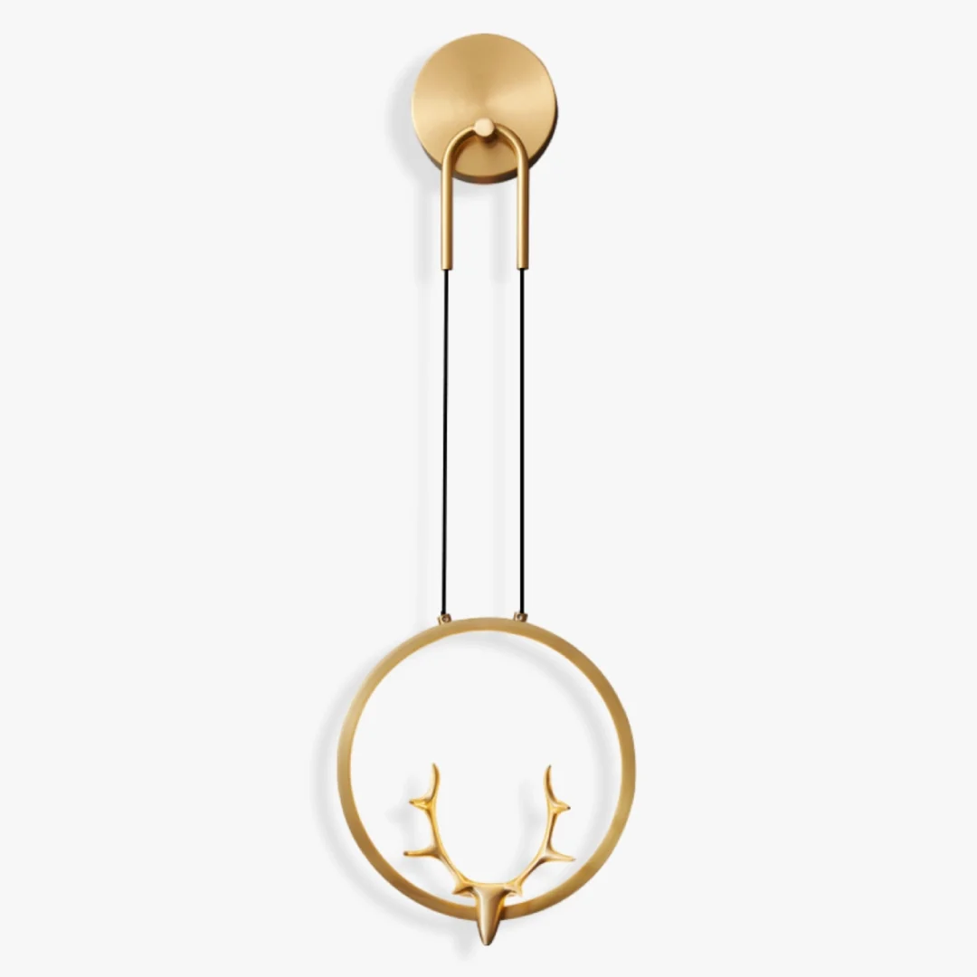 Original Design Circle Antler Wall Lamp Breathable