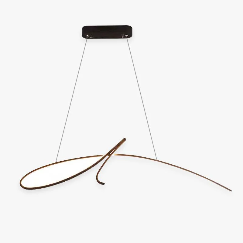 Top-Quality Pendant Light Irregular-curved Modern Metal Black Gold Restaurant First-Class