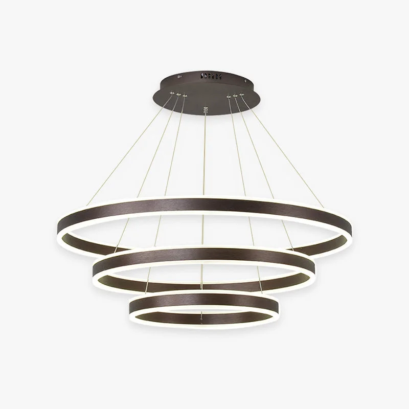 Relaxed Arisha Moderne Minimaliste Coffee LED Pendant Light 3 Ring Authentic