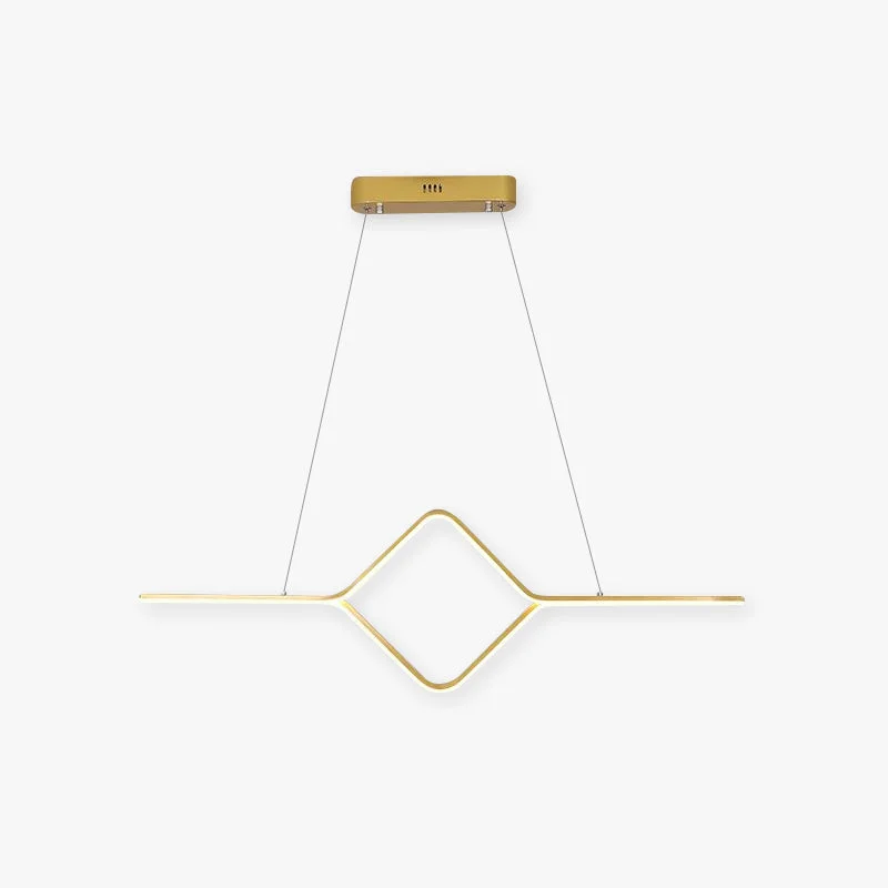 Solid Bouvet Modern Linear Square Pendant Light Gold Black