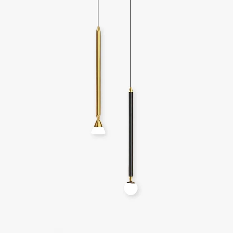 Fashionable Carr Linear Metal Pendant Light Black Gold Breathable