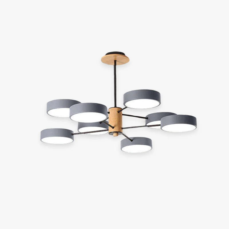 Innovative Sienna Art Deco Pendant Light White Green Gray Metal Wood Luxury