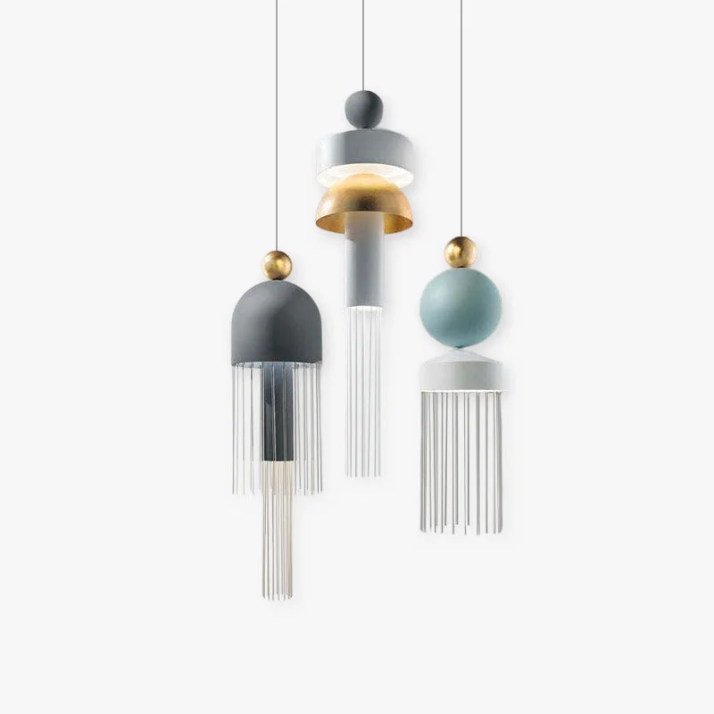 Sophisticated Colon Modern Tassel Metal Pendant Light Practical