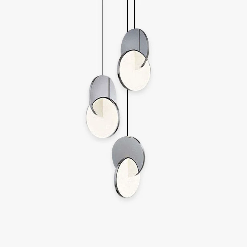 Optimized Welsh Pendant Light Disc Gold Silver Organic
