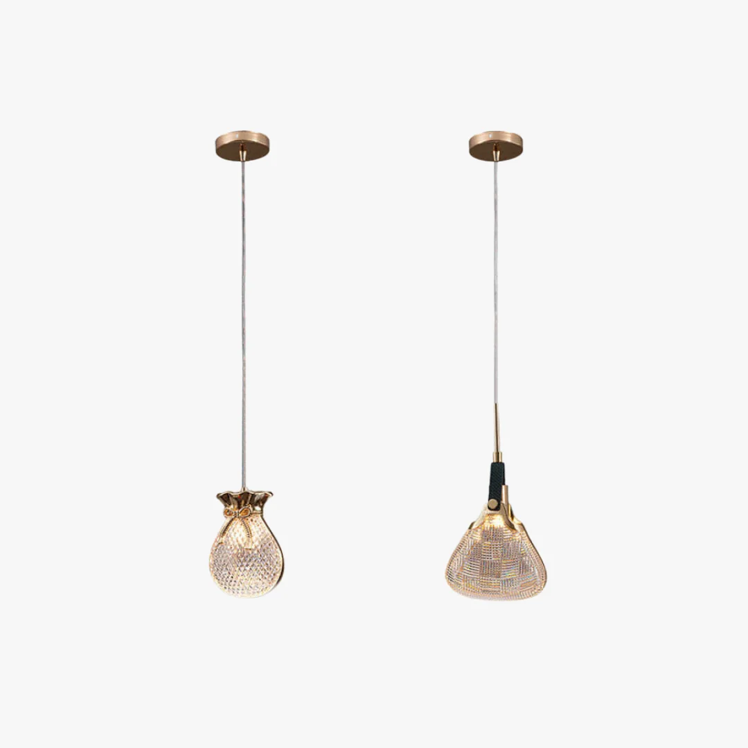 Secure Hailie Postmodern Elegant Gold Black Bedroom Pendant Light Unique
