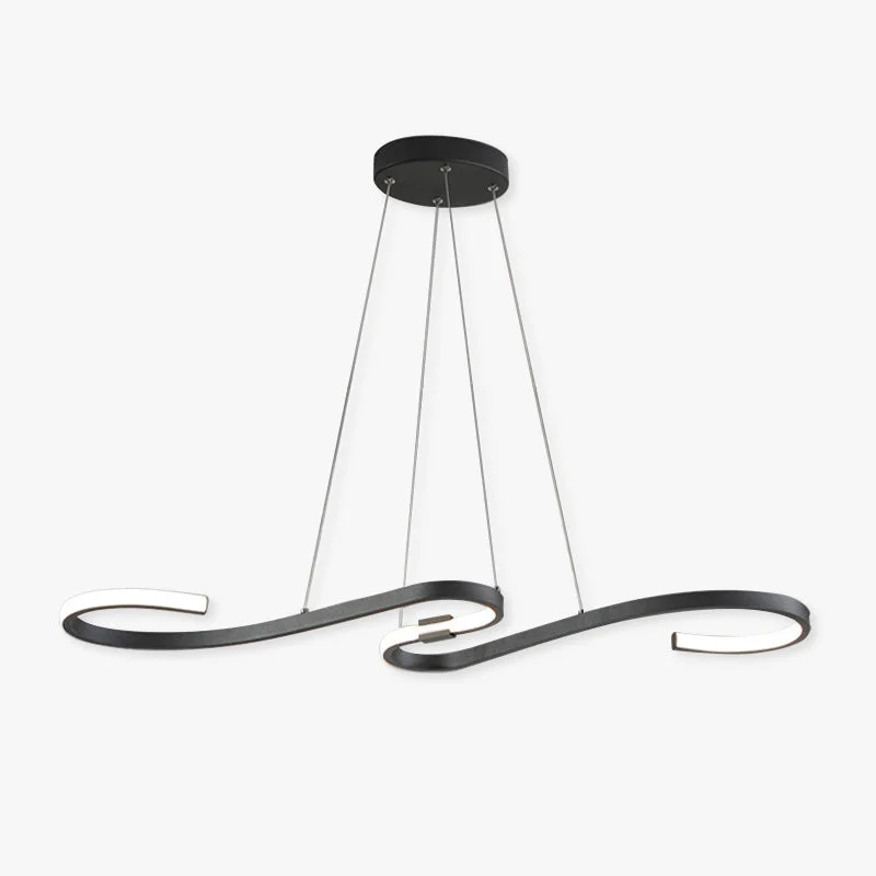 Safe Post Modern Metal Linear Pendant Light Black White World-Class