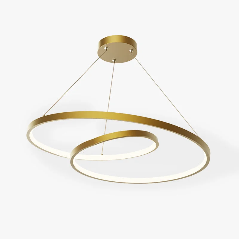 Original Arisha Pendant Light Curved Circle Brass Artisan