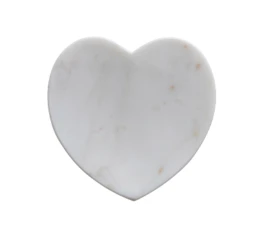 World-Class 5 L x 5 W Marble Heart Shaped Dish Smart