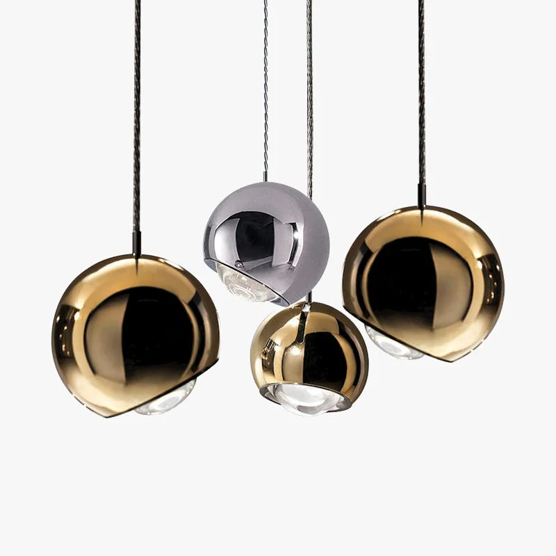 Responsible Valentina Modern Metal Ball Pendant Light Silver Gold World-Class