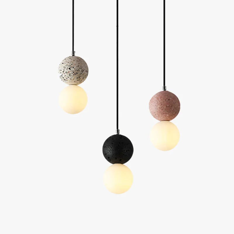 Reliable Valentina Single Globe Colorful Pendant Light Dolomite LED Consistent
