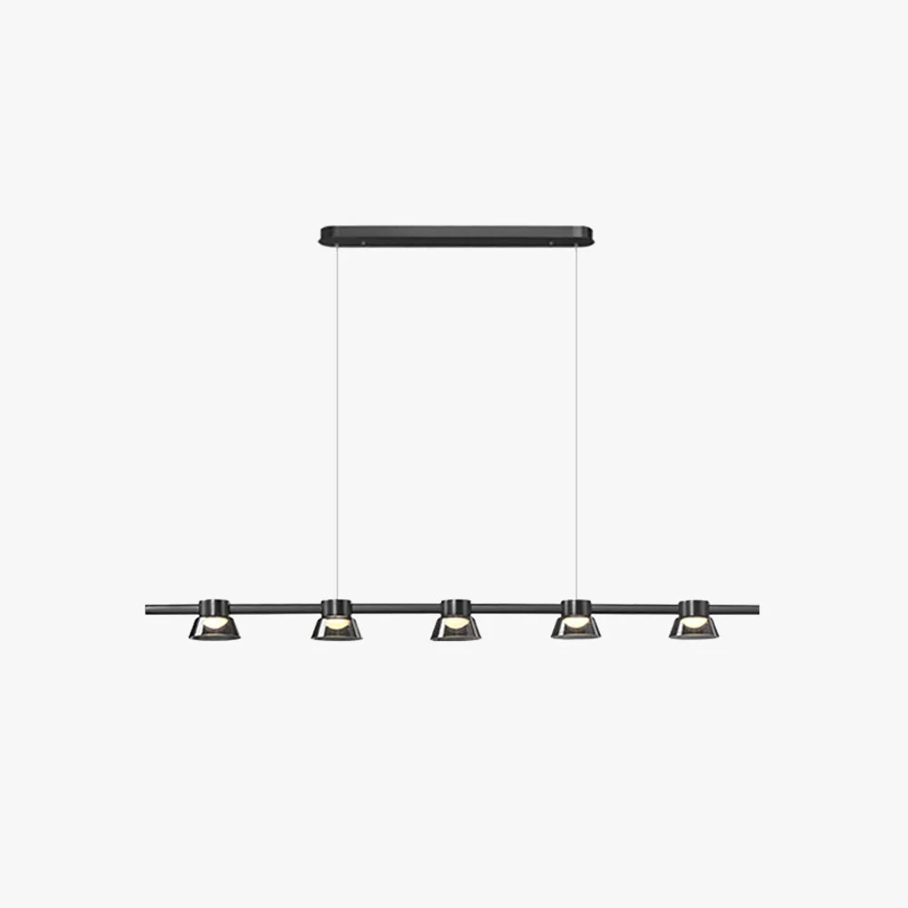 Reliable Evette Modern Linear Metal Pendant Light Black Responsible