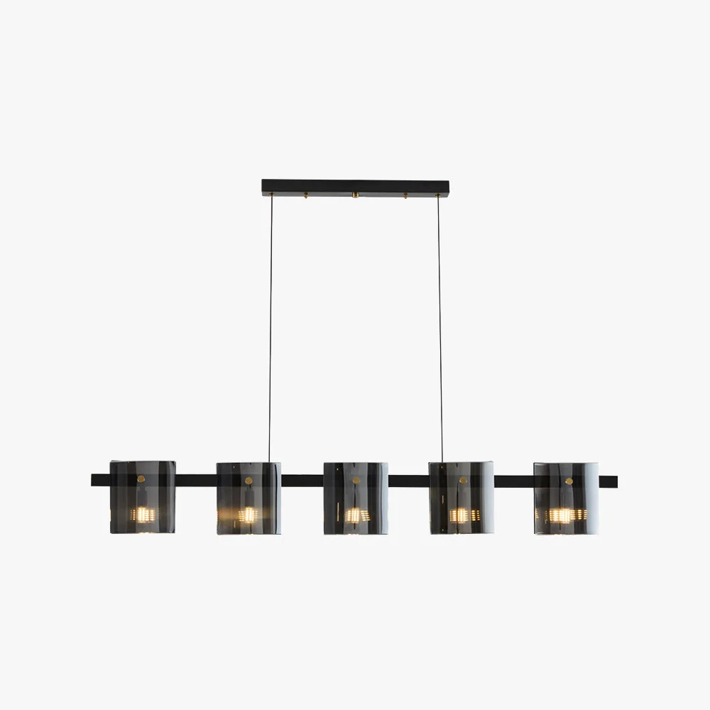 Original Design Evette Minimalist Linear Metal Pendant Light Black Gold Trendy