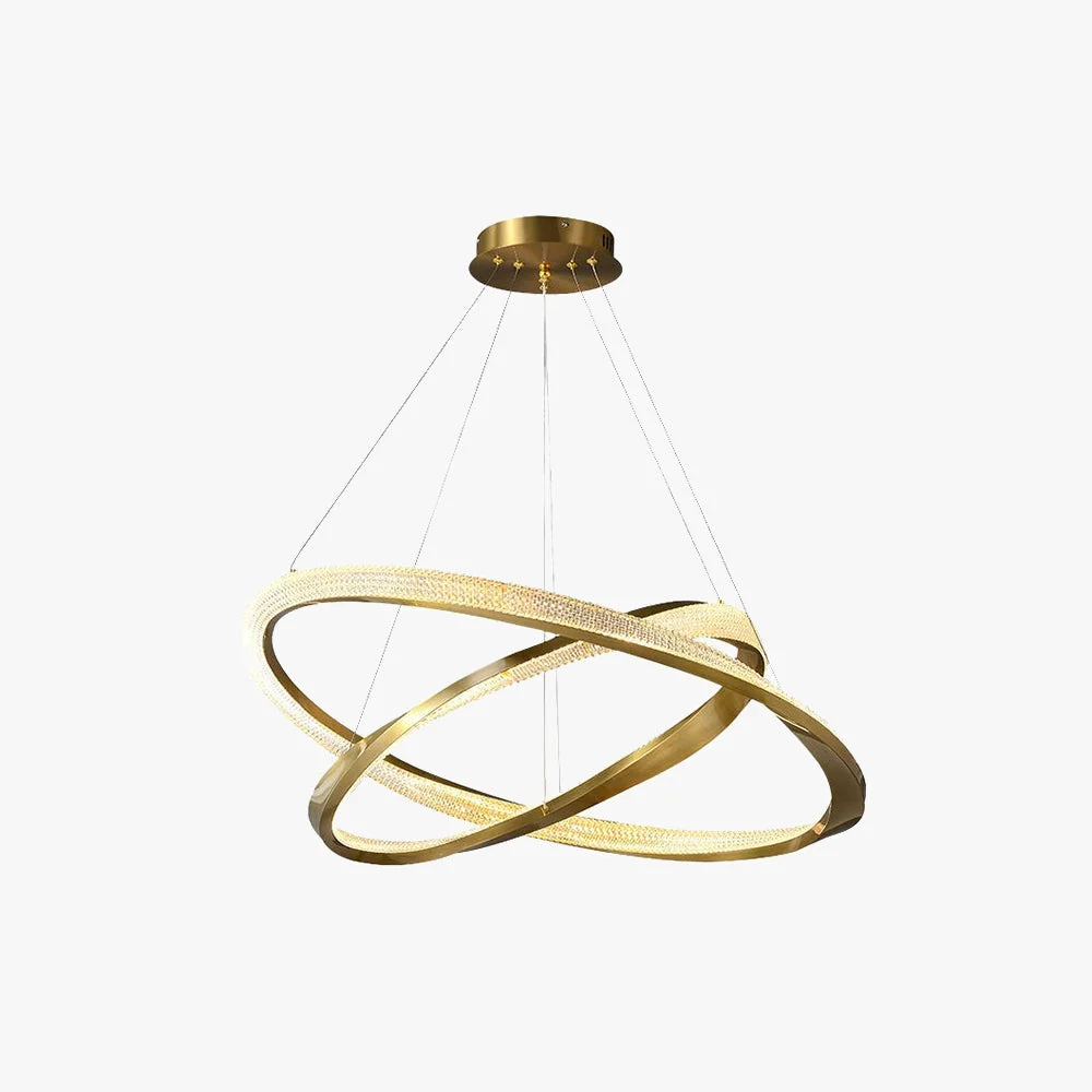 Fast Arisha Minimalist Ring Spiral Shape Metal Pendant Light Gold