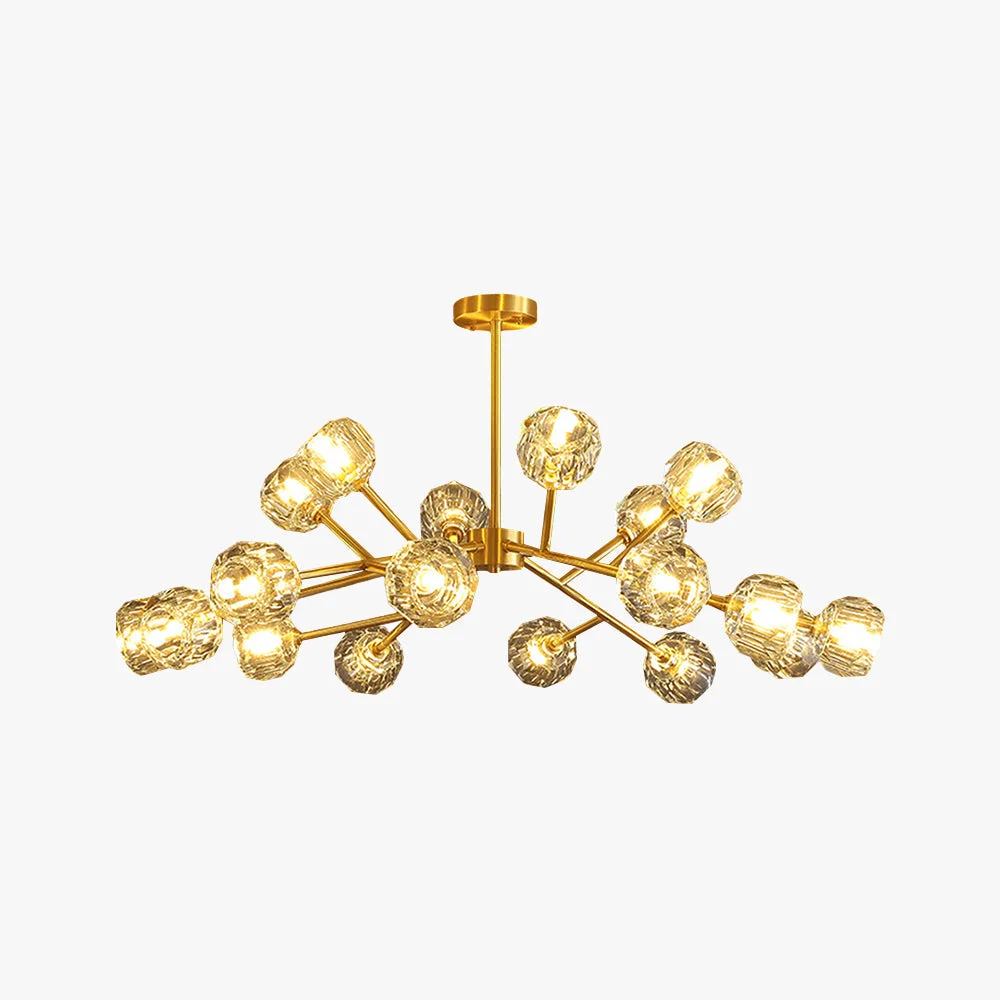Lightweight Valentina Modern Blown Metal Pendant Light Gold Reusable