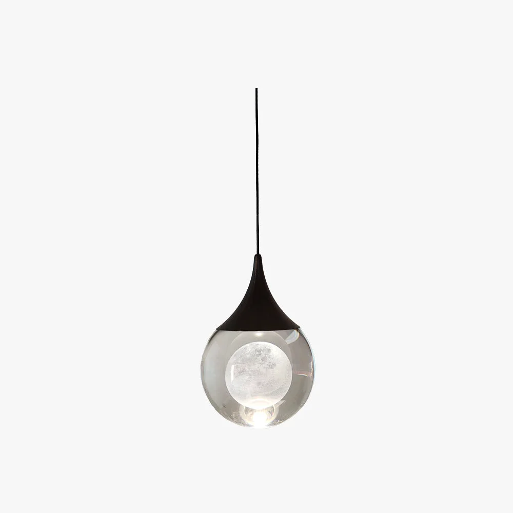 Enhanced Elif Minimalist Moon Metal Pendant Light Black Advanced