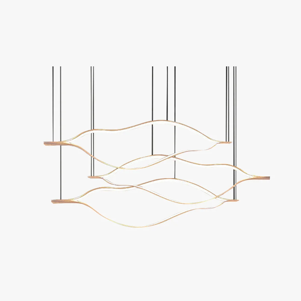 Healthy Edge Wave Pendant Light Gold 31.5 39.3 47.2 Smart