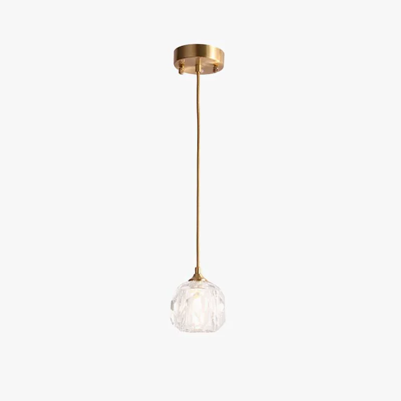 Solid Kirsten Diamond Facet Golden Pendant Light Metal Acrylic Quality