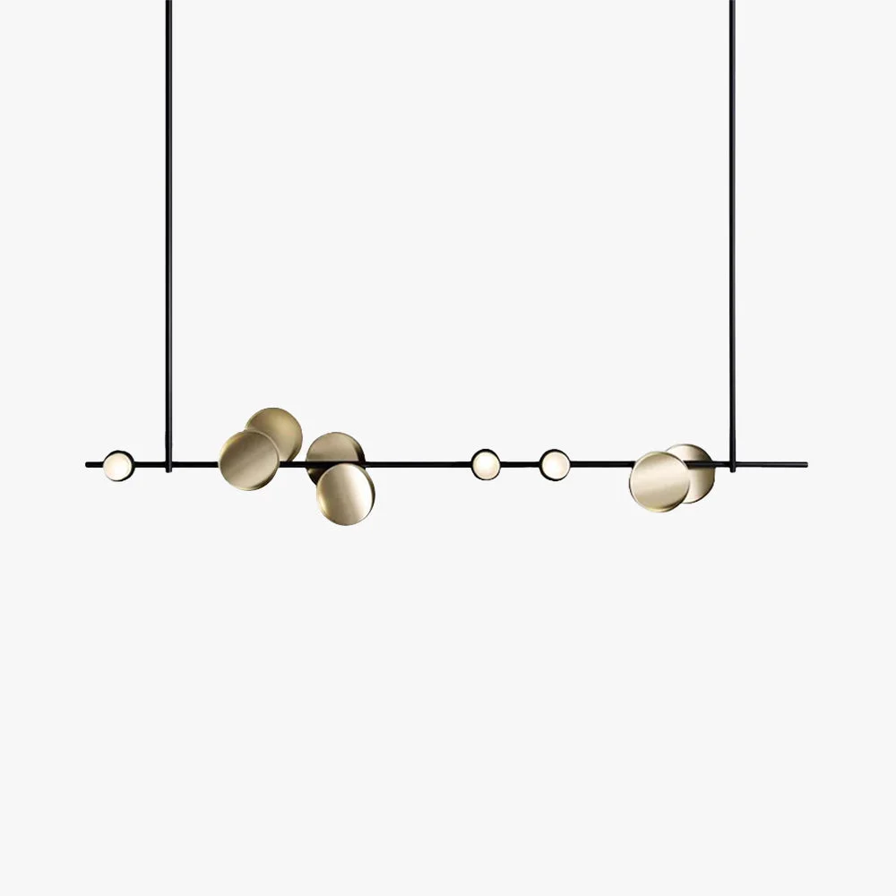 Genuine Avi Minimalist Linear Metal Pendant Light Black Pure