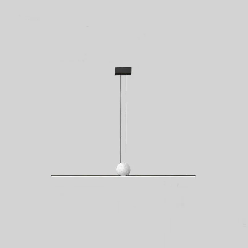 Organic Edge Pendant Light 2 Color Metal Marble 35.4 47.2 59 Eco-Friendly