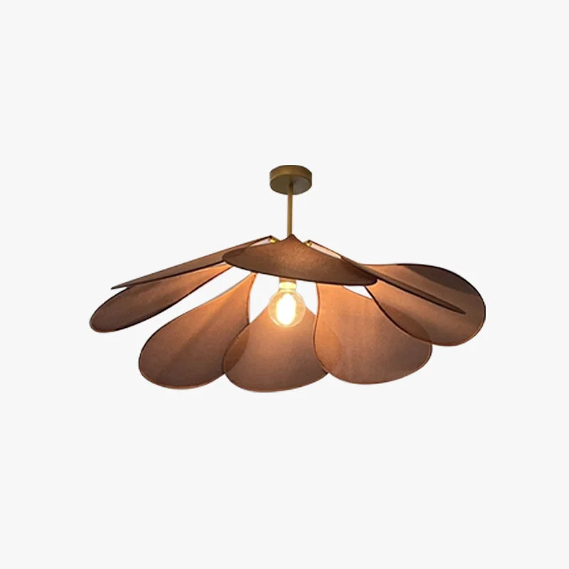 Top-Quality Renée Pendant Light Vintage Rustic Wabi Sabi Fabric White Brown Breathable