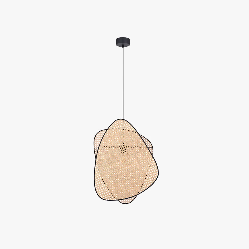 Fast Ritta Wabi Sabi Rattan Pendant Light Willow weave Enhanced