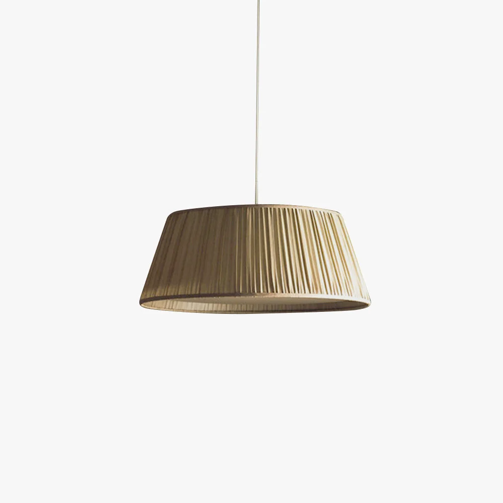 Natural Renée Pleated Pendant Light Wabi Sabi Metal Fabric Living Room Specialty
