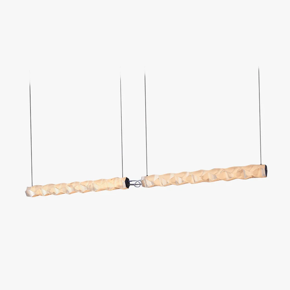 Green Nazifa Designer pleated Modern Strip Pendant Light Dining Room First-Class