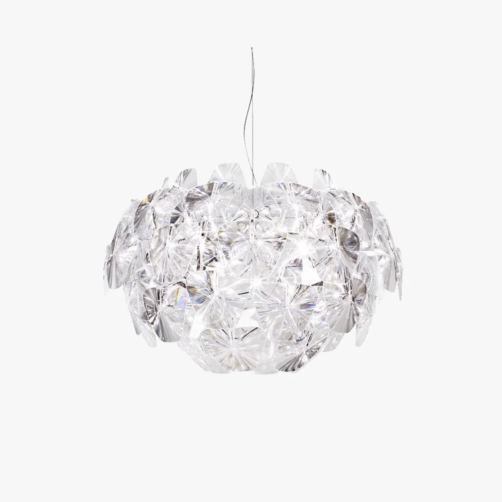 Sophisticated Bella Unique Diamond Flower Metal Pendant Light Living Room Certified