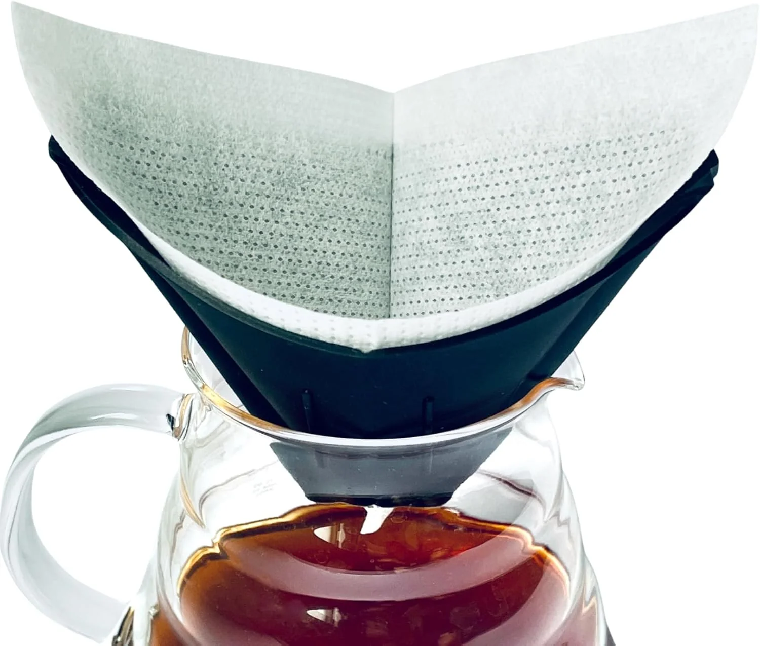 Superior Pour-over Coffee Set Fit for 1-2 Cup Coffee Brewing at Home Outdoors Includes 1 Two-way Dripper 80 Disposable Fabric Coffee Filters Proven