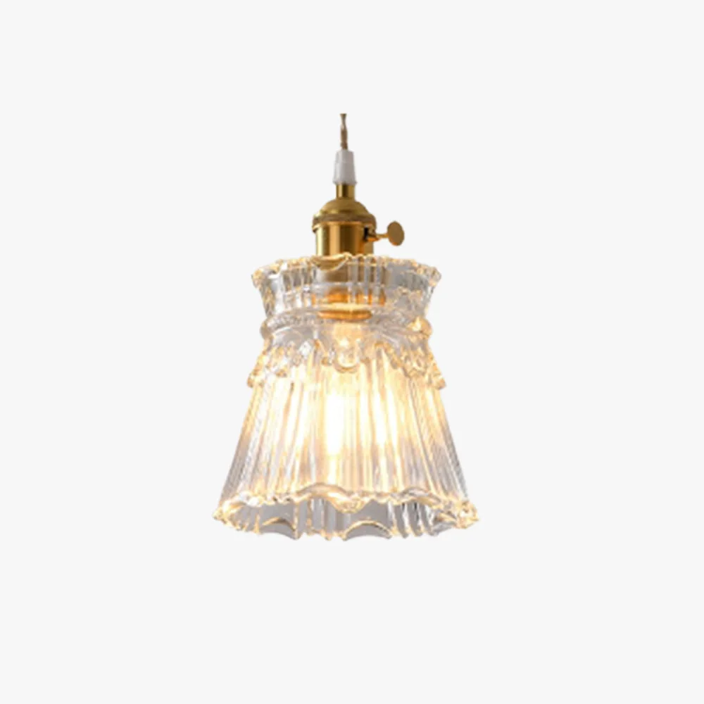 Practical Hailie Art Deco Blown Brass Glass Pendant Light 7 Styles Detailed
