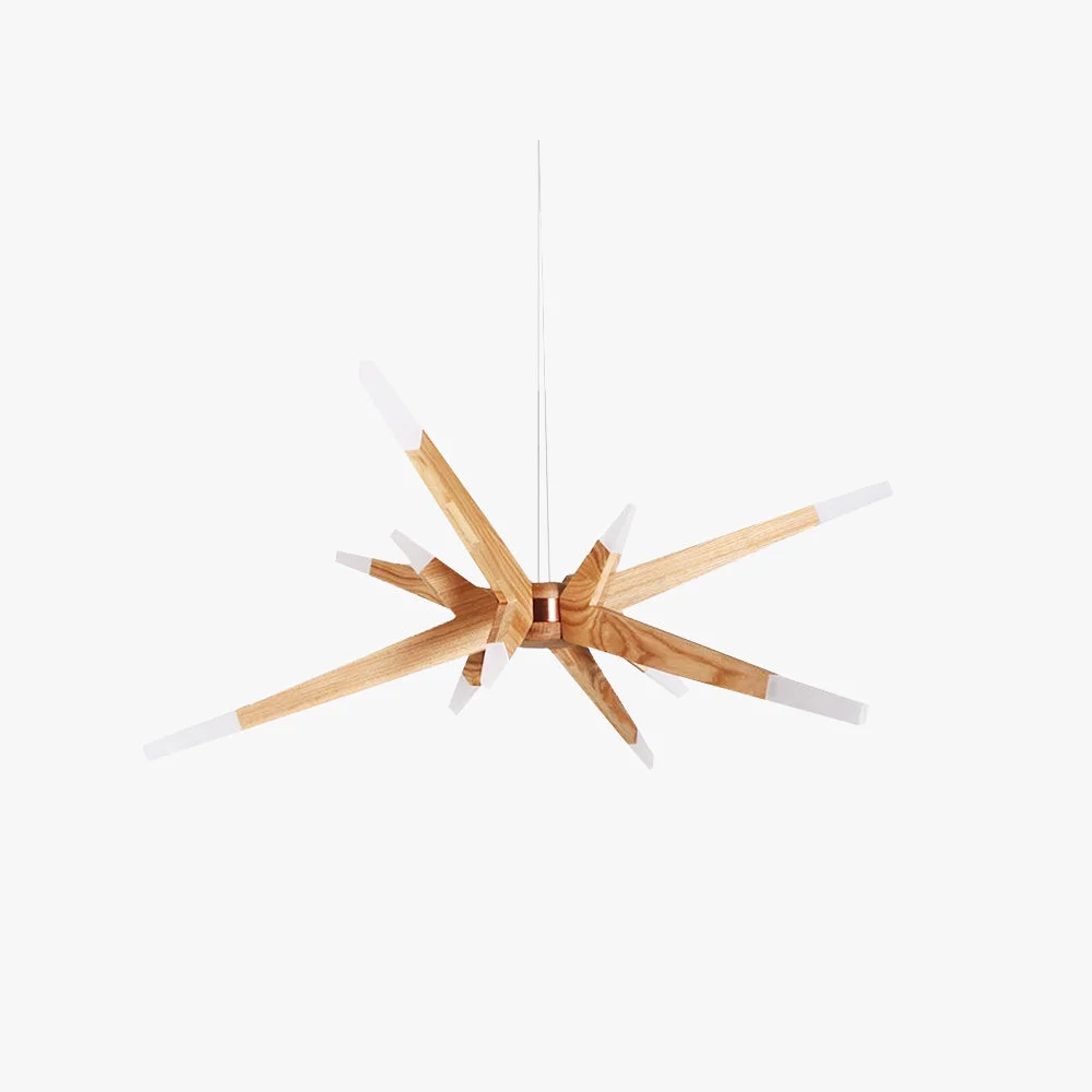 Practical Ozawa Handmade Natural Branch Wood Pendant Light Living Room Efficient