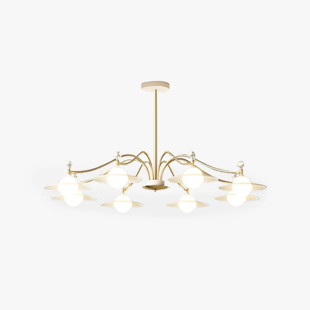 Eco-Friendly Carins Blown Gold Chandelier 6 8 Heads 37.4 47.2 Comfortable