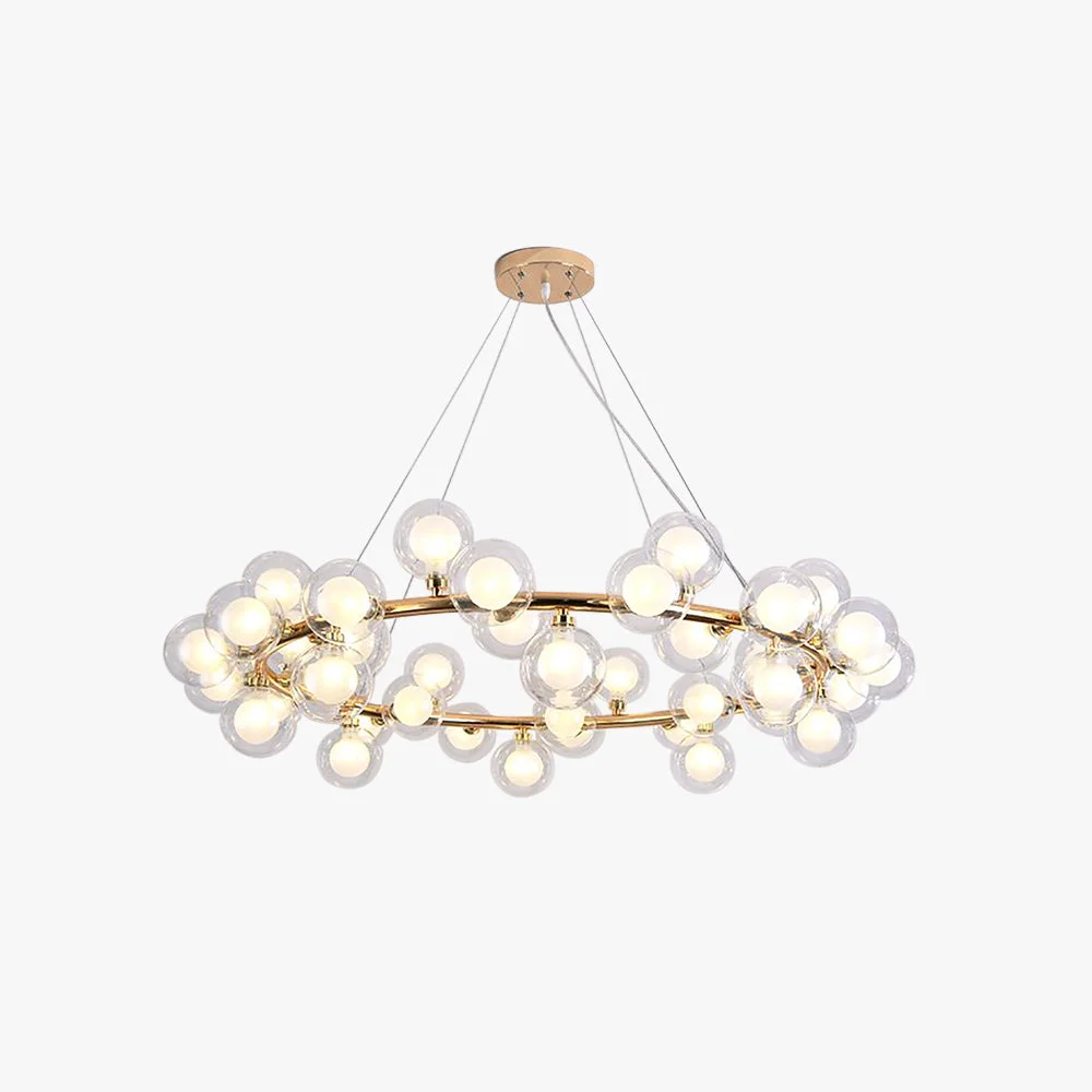 Recyclable Valentina Modern Gold Bubble Pendant Light Metal Glass Fine Crafted