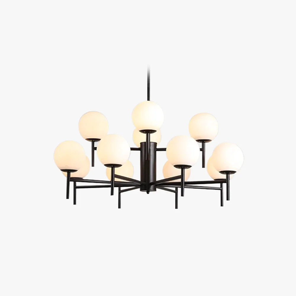 Smart Alessio Modern Globe Bubble Metal Glass Pendant Light Gold Black Fashionable