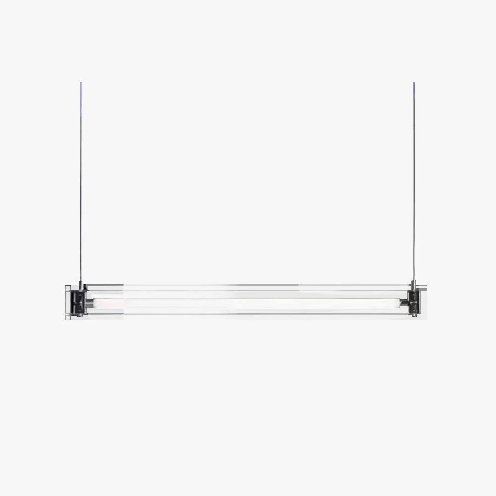 Smooth Edge Minimalist Linear Metal Pendant Light White Contemporary
