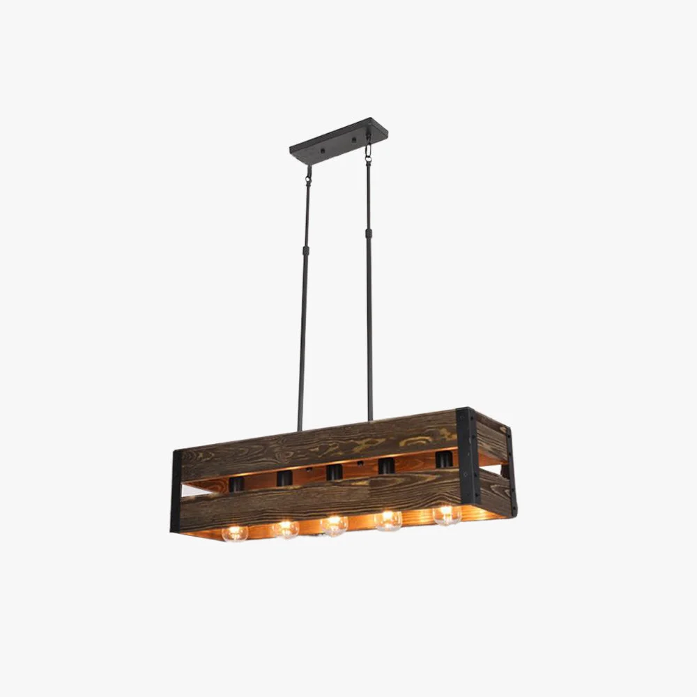 Excellent Alessio Retro LED Metal Wood Pendant Light Living Room Bedroom Dependable