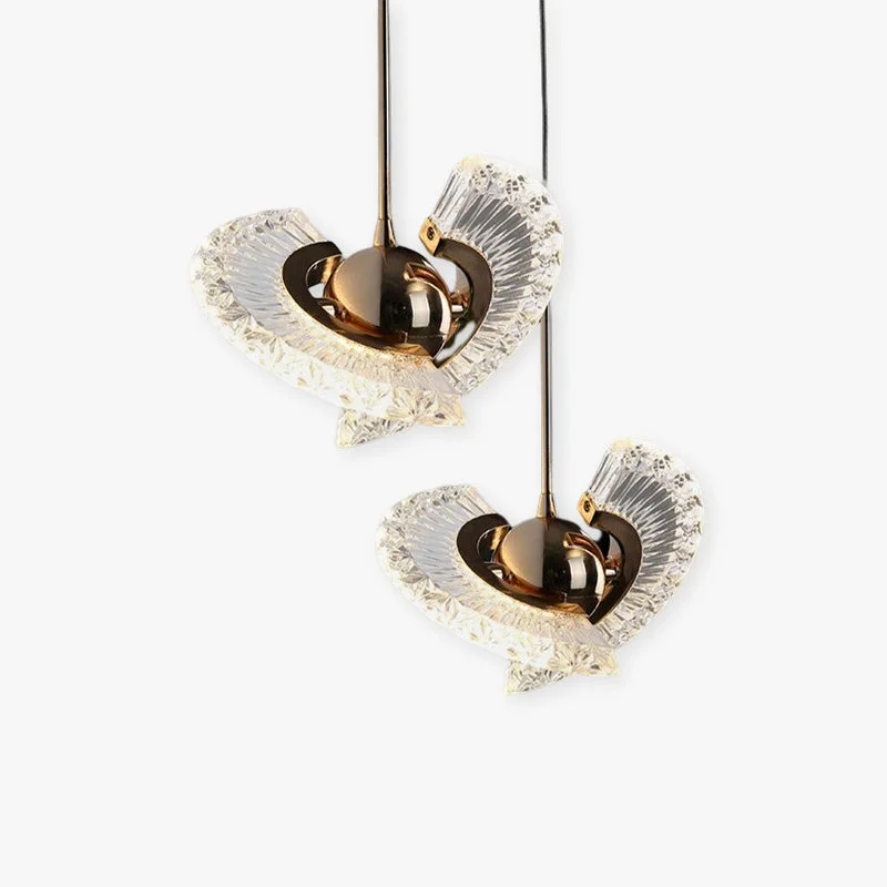 Functional Kristy Nordic Luxury Fan Metal Acrylic Pendant Light Gold Safe